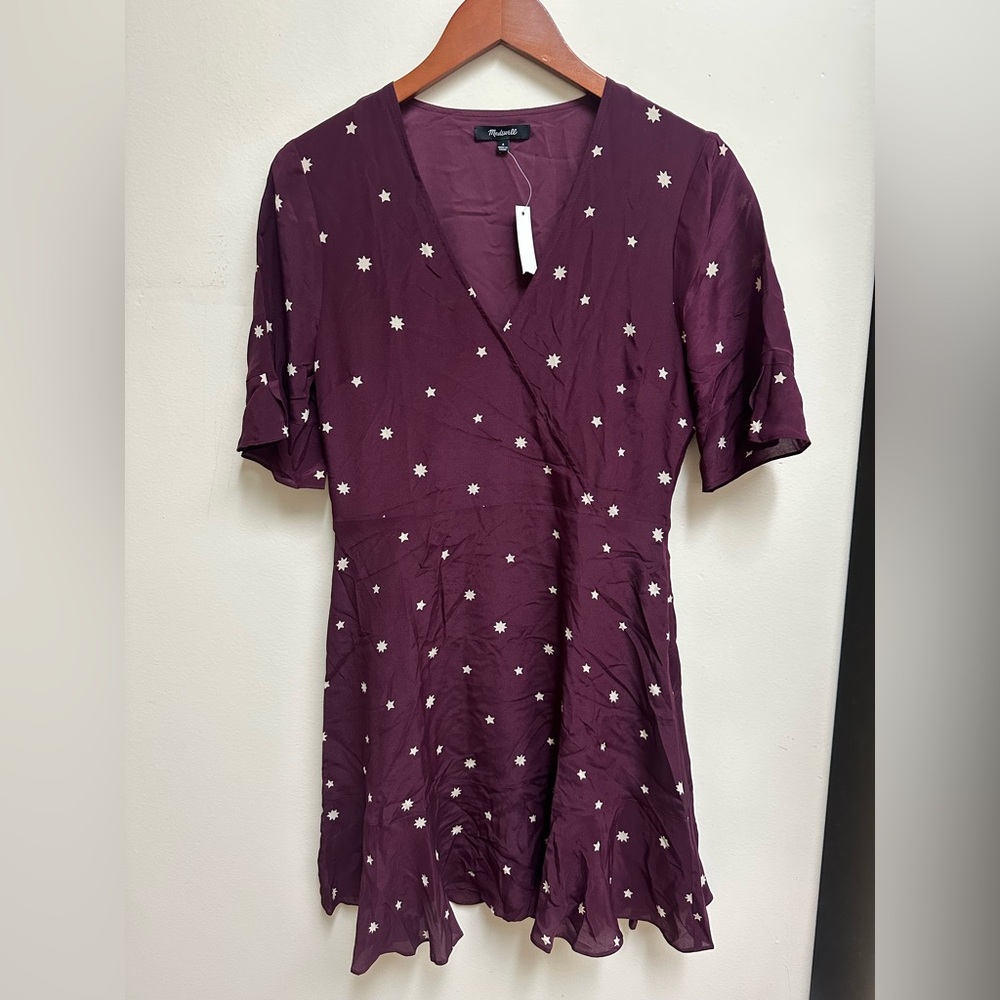 NWT Madewell Plush Plum Floral Dress